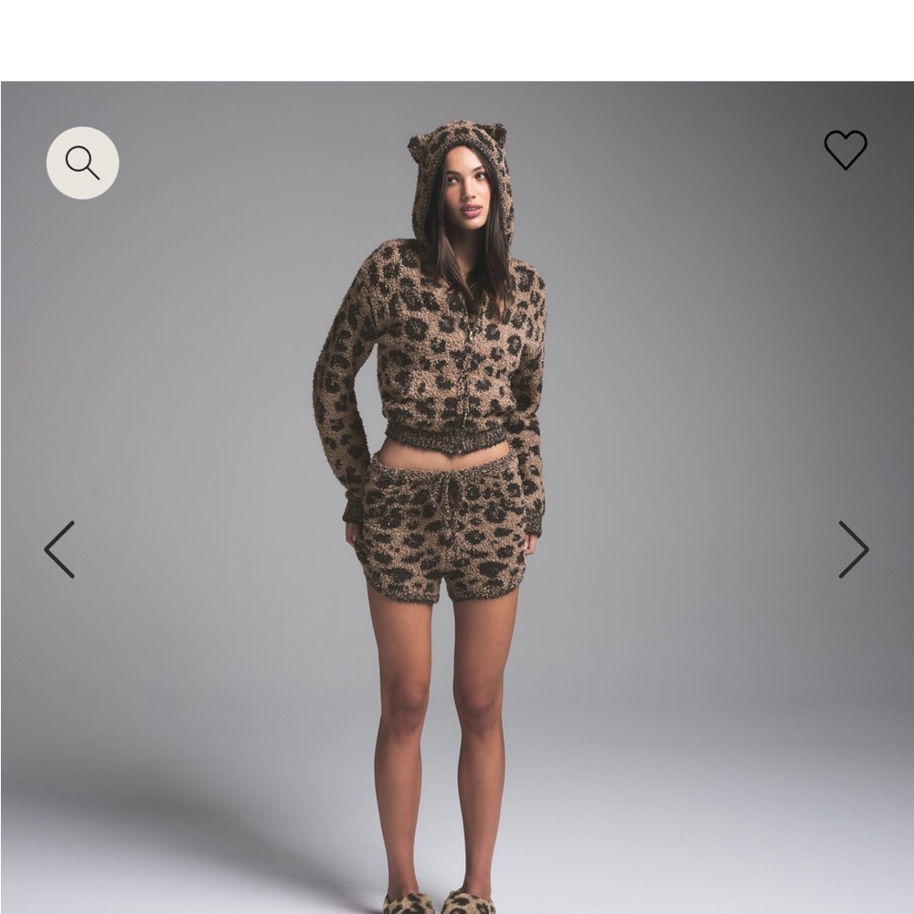 Skims leopard animal zip hoodie